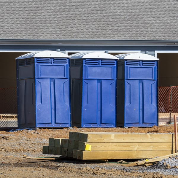 how often are the portable restrooms cleaned and serviced during a rental period in Point Harbor